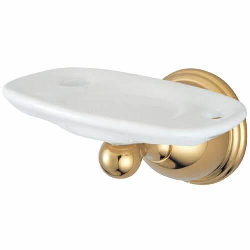 Kingston Brass BA3966PB Restoration Polished Brass Toothbrush with Tumbler Holders