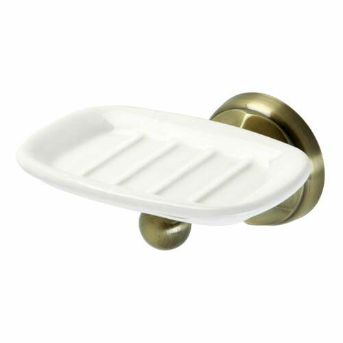 Kingston Brass BA4815AB Metropolitan Wall-Mount Soap Dish Holder, Antique Brass