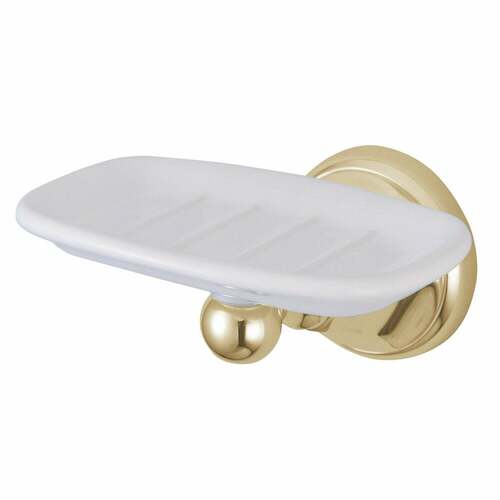 Kingston Brass BA4815PB Metropolitan Wall-Mount Soap Dish Holder in Polished Brass