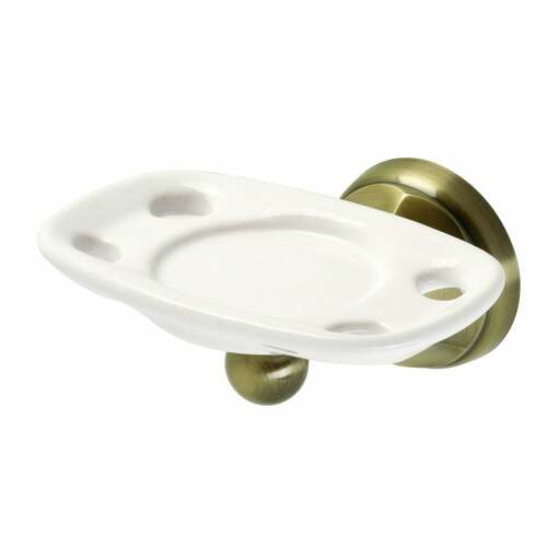 Kingston Brass BA4816AB Metropolitan Antique Brass Toothbrush and Tumbler Holder