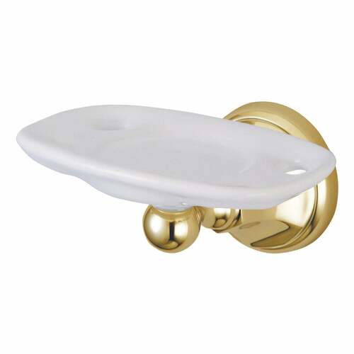 Kingston Brass BA4816PB Metropolitan Polished Brass Toothbrush and Tumbler Holder