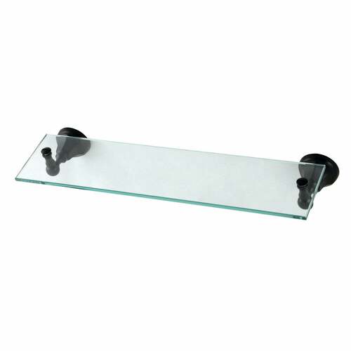 Kingston Brass BA4819MB Metropolitan Matte Black Glass Shelf