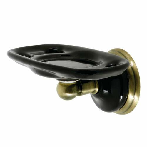 Kingston Brass BA9116AB Water Onyx Antique Brass Toothbrush and Tumbler Holder