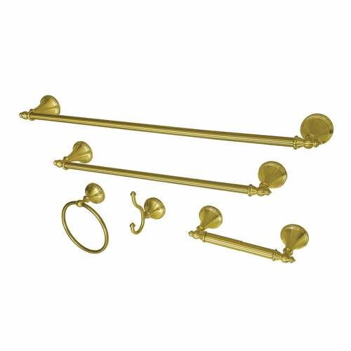Kingston Brass BAHK1612478BB Naples 5-Piece Towel Bar Set, 18