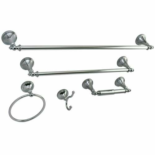 Kingston Brass BAHK1612478C Naples 5-Piece Towel Bar Set, 18
