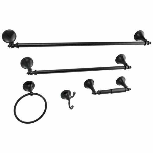 Kingston Brass BAHK1612478K Naples 5-Piece Towel Bar Set, 18