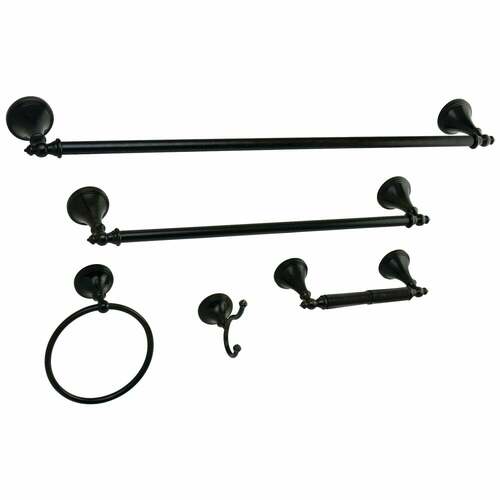 Kingston Brass BAHK1612478ORB Naples 5-Piece Towel Bar Set, 18