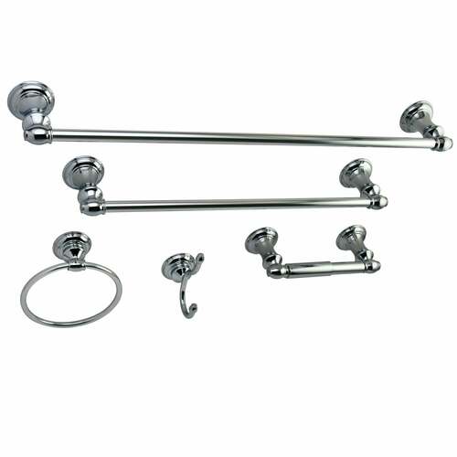 Kingston Brass BAHK2612478C Provence 5-Piece Towel Bar Set, 18