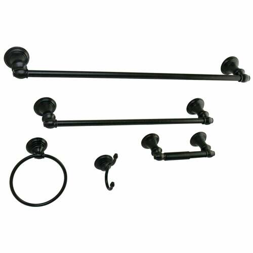 Kingston Brass BAHK2612478ORB Provence 5-Piece Towel Bar Set, 18