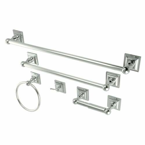 Kingston Brass BAHK3212478C Serano 5-Piece Towel Bar Set, 18