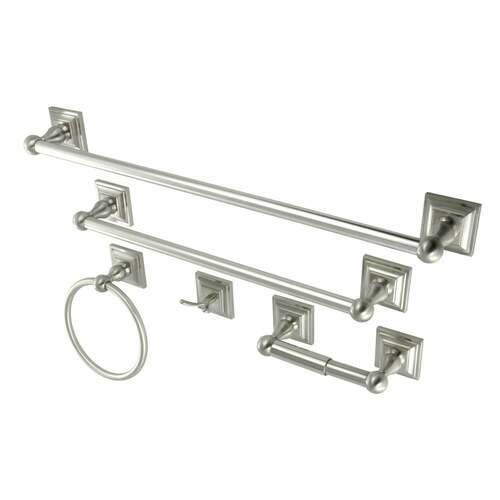 Kingston Brass BAHK3212478SN Serano 5-Piece Towel Bar Set, 18