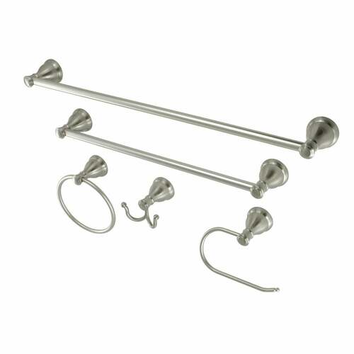 Kingston Brass BAHK5012478SN Mesa Verde 5-Piece Towel Bar Set, 18