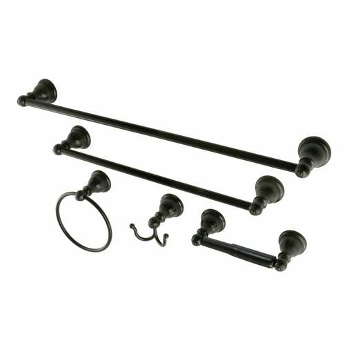 Kingston Brass BAHK5112478ORB Santa Fe 5-Piece Towel Bar Set, 18
