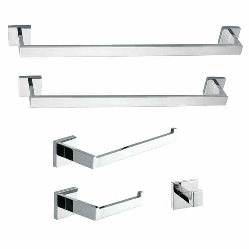 Kingston Brass BAHK6012478C Markus 5-Piece Towel Bar Set, 18
