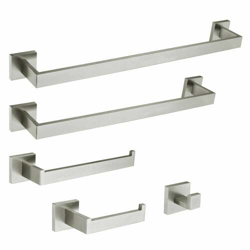 Kingston Brass BAHK6012478SN Markus 5-Piece Towel Bar Set, 18