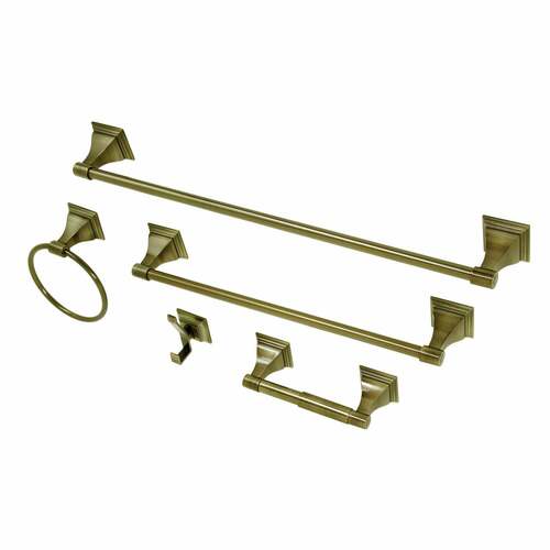 Kingston Brass BAHK61212478AB Monarch 5-Piece Towel Bar Set, 18