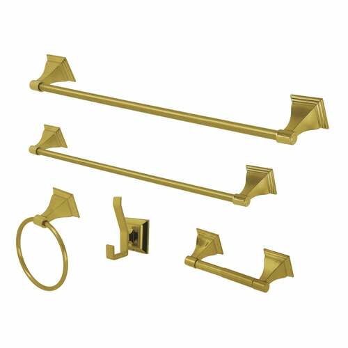 Kingston Brass BAHK61212478BB Monarch 5-Piece Towel Bar Set, 18