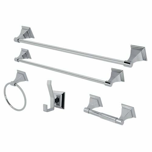 Kingston Brass BAHK61212478C Monarch 5-Piece Towel Bar Set, 18