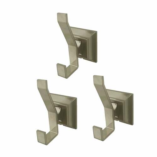 Kingston Brass BAHK6127SN Monarch 3-Piece Brushed Nickel Robe and Towel Hook Set
