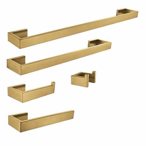 Kingston Brass BAHK6412478BB Lasdun 5-Piece Towel Bar Set, 18