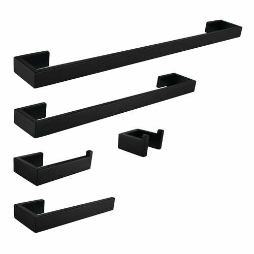 Kingston Brass BAHK6412478MB Lasdun 5-Piece Towel Bar Set, 18