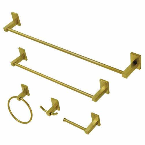 Kingston Brass BAHK8212478BB Continental 5-Piece Towel Bar Set, 18