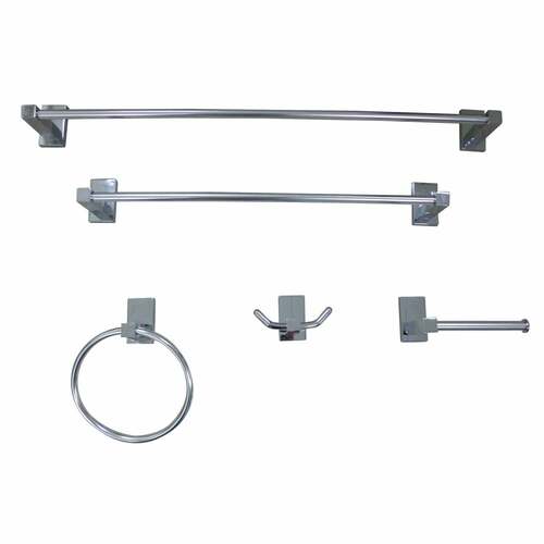 Kingston Brass BAHK8212478C Continental 5-Piece Towel Bar Set, 18