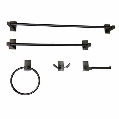 Kingston Brass BAHK8212478ORB Continental 5-Piece Towel Bar Set, 18
