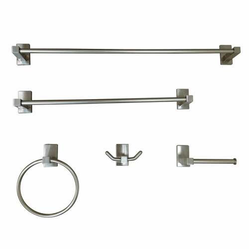 Kingston Brass BAHK8212478SN Continental 5-Piece Towel Bar Set, 18