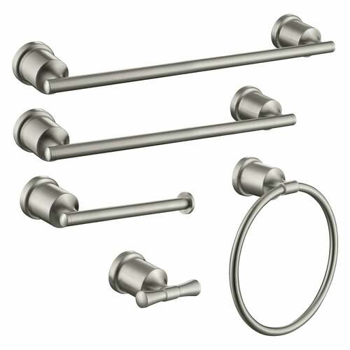 Kingston Brass BAHK9112478SN Mathsson 5-Piece Towel Bar Set, 18