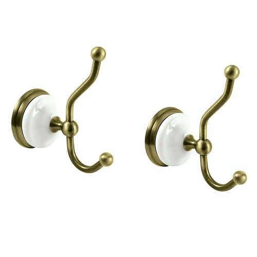Kingston Brass BAK1117AB Victorian 2-Piece Robe Hook in Antique Brass