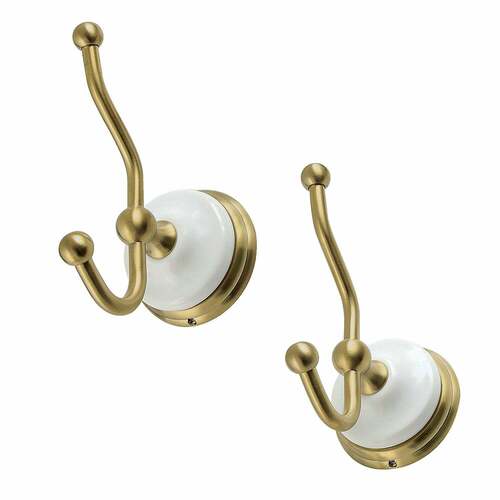 Kingston Brass BAK1117BB Victorian 2-Piece Robe Hook in Brushed Brass