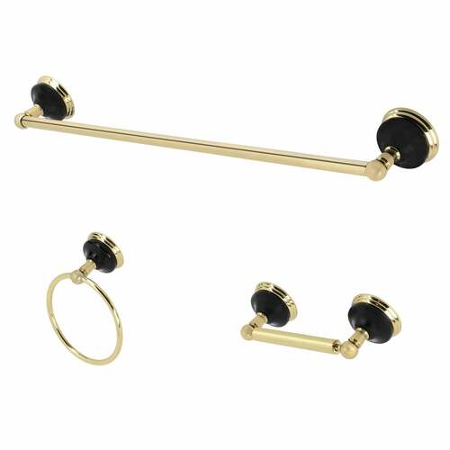 Kingston Brass BAK911148PB Water Onyx 3-Piece 24