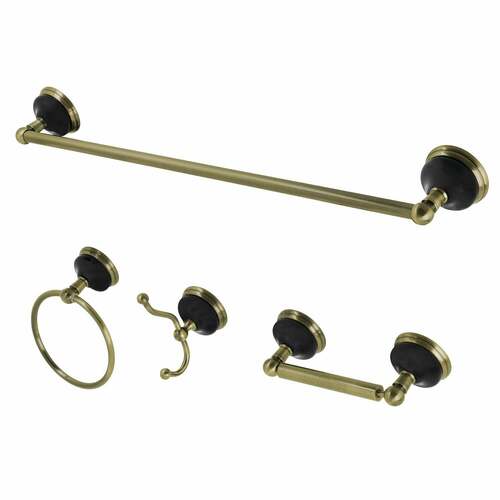 Kingston Brass BAK9112478AB Water Onyx 4-Piece 18