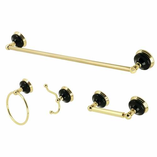 Kingston Brass BAK9112478PB Water Onyx 4-Piece 18