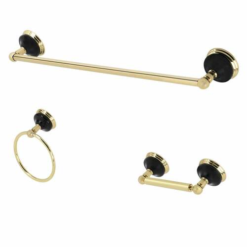Kingston Brass BAK911248PB Water Onyx 3-Piece 18