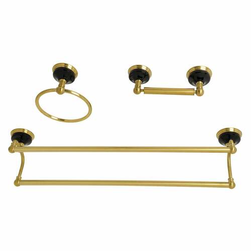 Kingston Brass BAK911348BB Water Onyx 3-Piece 24