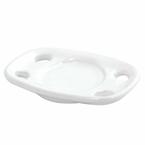 Kingston Brass BATD3966 White Toothbrush and Tumbler Holder Dish Only