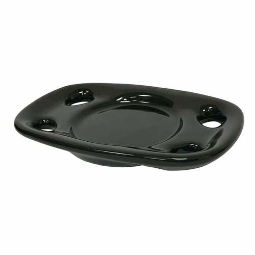 Kingston Brass BATD9116BK Water Onyx Black Toothbrush and Tumbler Holder Dish