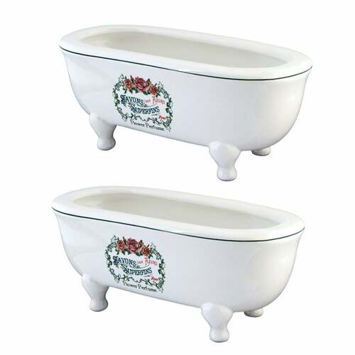 Kingston Brass BATUBDEWD 7.75-Inch Mini Tub Set, 2 Pieces, White
