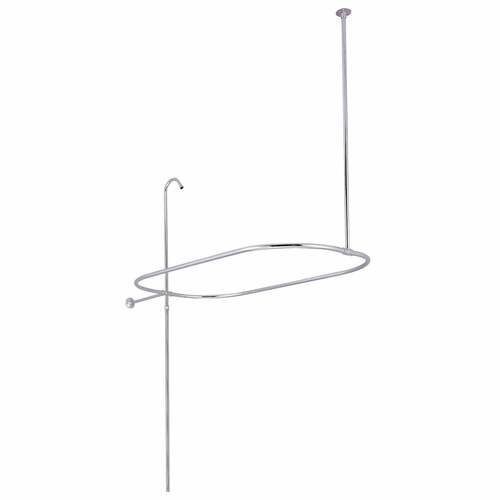 Kingston Brass CC10401 Vintage Oval Shower Riser with Enclosure, Polished Chrome
