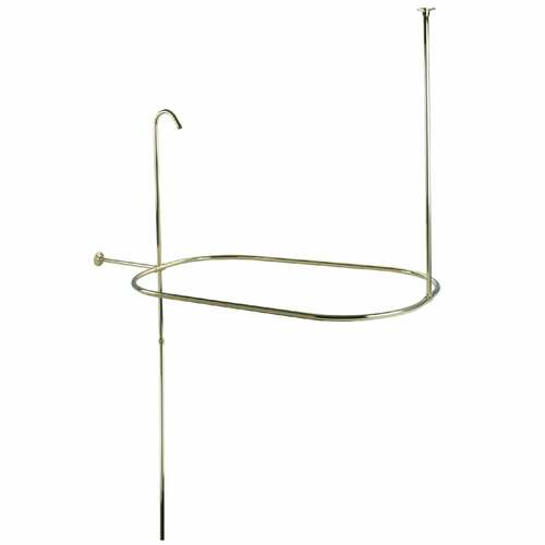 Kingston Brass CC10402 Vintage Oval Shower Riser with Enclosure, Polished Brass