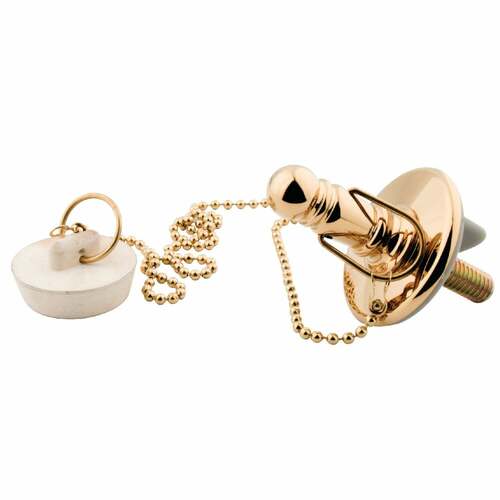 Kingston Brass CC1112 Polished Brass Rubber Stopper Chain for CC1002
