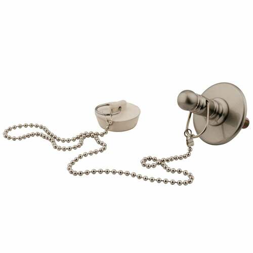 Kingston Brass CC1118 CC1008 Brushed Nickel Rubber Stopper Chain and Attachment