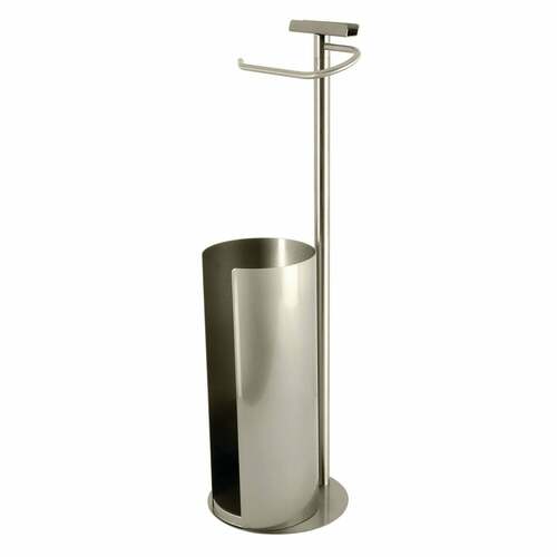 Kingston Brass CC2038 Continental Freestanding Toilet Paper Holder with Storage Phone Stand, Nickel