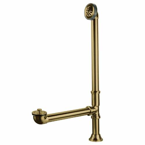 Kingston Brass CC2082 Polished Brass Clawfoot Tub Waste Overflow Drain