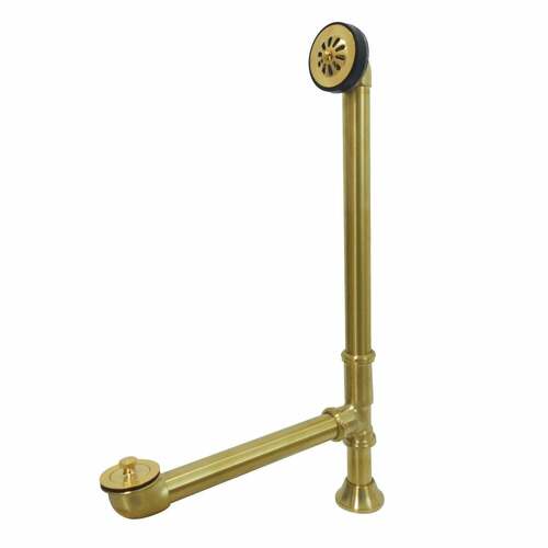 Kingston Brass CC2087 Brushed Brass Clawfoot Tub Waste Overflow Drain