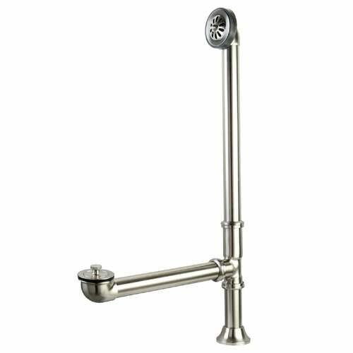 Kingston Brass CC2088 Brushed Nickel Clawfoot Tub Waste Overflow Drain