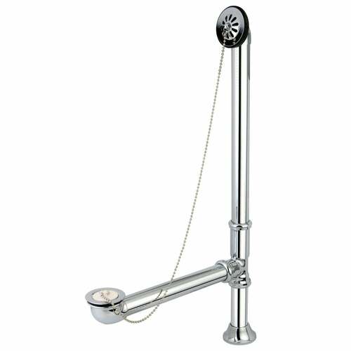 Kingston Brass CC2091 Polished Chrome Clawfoot Tub Waste Overflow Drain, 20 Gauge