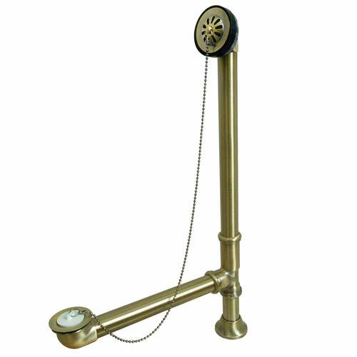 Kingston Brass CC2093 Antique Brass Clawfoot Tub Waste Overflow Drain, 20 Gauge